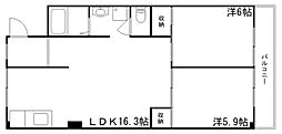 ソレイユ南車崎 2LDKの間取図画像