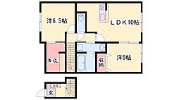 エグレッタ・コート 2LDKの間取図画像