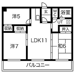 ルネ東辻井 2階