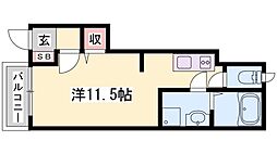 アステール ワンルームの間取図画像