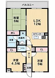 アルコラカーサ姫路土山 3LDKの間取図画像