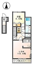 アメニティ網干 1LDKの間取図画像