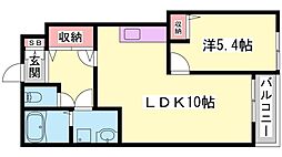 プルミエール 1LDKの間取図画像