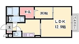 セントラルグレイス 1LDKの間取図画像