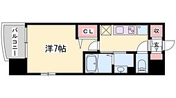 Luxe姫路 1Kの間取図画像