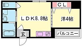 兵庫県姫路市飾磨区三宅１丁目（賃貸アパート1LDK・2階・30.69㎡） その2