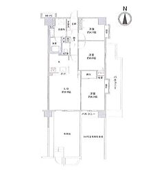 クリオ橋本参番館 3LDKの間取図画像