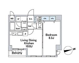 京王線 桜上水駅 徒歩3分の賃貸マンション 5階1LDKの間取り