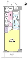 西武新宿線 上井草駅 徒歩2分の賃貸マンション 3階1Kの間取り
