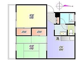 JR総武線 荻窪駅 徒歩3分の賃貸マンション 1階2DKの間取り