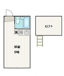 東京メトロ丸ノ内線 中野富士見町駅 徒歩6分の賃貸アパート 2階ワンルームの間取り