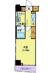 JR中央線 阿佐ケ谷駅 徒歩2分の賃貸マンション 2階1Kの間取り