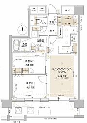 東京メトロ丸ノ内線 中野坂上駅 徒歩11分の賃貸マンション 2階2LDKの間取り