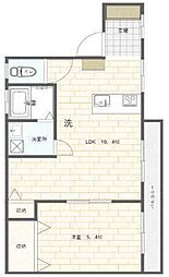 JR総武線 西荻窪駅 徒歩13分の賃貸マンション 3階1LDKの間取り