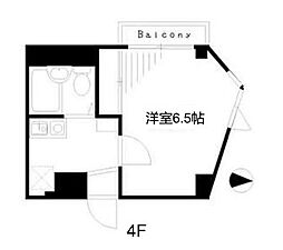JR中央線 西荻窪駅 徒歩10分の賃貸マンション 4階1DKの間取り