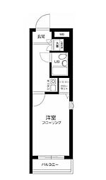 東京メトロ丸ノ内線 中野富士見町駅 徒歩2分の賃貸マンション 5階1Kの間取り