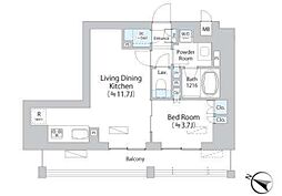 JR総武線 阿佐ケ谷駅 徒歩5分の賃貸マンション 4階1LDKの間取り