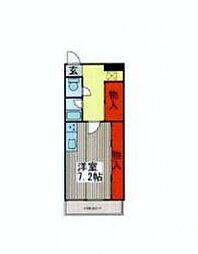 JR中央線 高円寺駅 徒歩7分の賃貸マンション 3階ワンルームの間取り