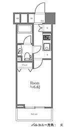 都営新宿線 新宿駅 徒歩4分の賃貸マンション 10階1Kの間取り