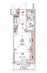 西武新宿線 下井草駅 徒歩6分の賃貸マンション 3階1LDKの間取り