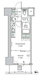 ワンルーフレジデンス中野南台 1DKの間取図画像