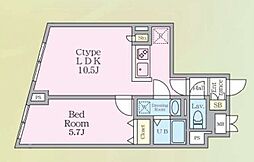 中野区本町3丁目マンション 1LDKの間取図画像