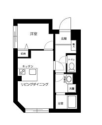 ES-Grande東中野 1LDKの間取図画像