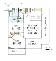 La Perla Nakano 2LDKの間取図画像