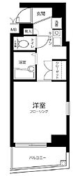 フォルトゥナ新中野 1Kの間取図画像