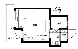 柏木MURA 1Kの間取図画像