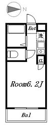 パティオ中野 ワンルームの間取図画像