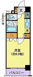 ラグジュアリーアパートメント西新宿 1Kの間取図画像