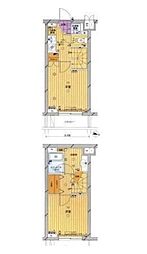 JR中央線 高円寺駅 徒歩12分の賃貸マンション 1階2Kの間取り