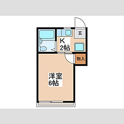 東京メトロ丸ノ内線 荻窪駅 徒歩18分の賃貸アパート 2階1Kの間取り
