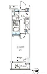 JR中央線 中野駅 徒歩10分の賃貸マンション 3階1Kの間取り