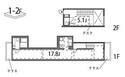 33 13 rpm side 1LDKの間取図画像
