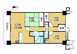 パストラーレ天理 3LDKの間取図画像