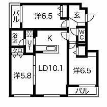 メニーズコート北園プレミア  ｜ 北海道札幌市東区北二十四条東６丁目3-1（賃貸マンション3LDK・1階・66.10㎡） その2