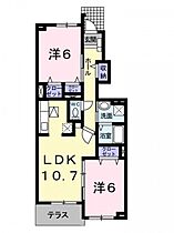 ソレイユＫ枝松Ｂ  ｜ 愛媛県松山市枝松1丁目（賃貸アパート2LDK・1階・55.42㎡） その2