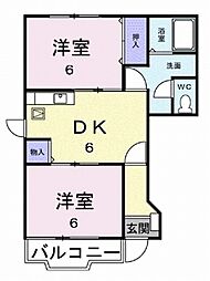 間取図画像 2DK