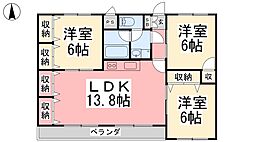 間取図画像 3LDK
