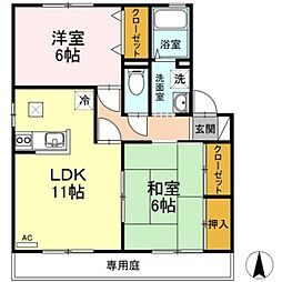 エントピアコートM 2LDKの間取図画像