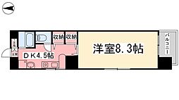 ガルテン道後 1DKの間取図画像