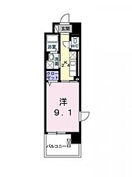 ヴィヴァーチェ東石井 1Kの間取図画像