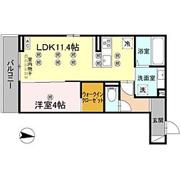 (仮称)クランツ泉町 1LDKの間取図画像