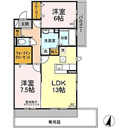 ドルチェヴィータ 2LDKの間取図画像