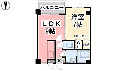 大進第五ハイツ 1LDKの間取図画像