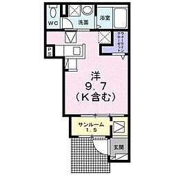 シティハイツ新川 ワンルームの間取図画像