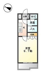 ロイヤルハイツ・IYO 1Kの間取図画像