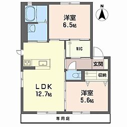 エタンリジェールC 2LDKの間取図画像